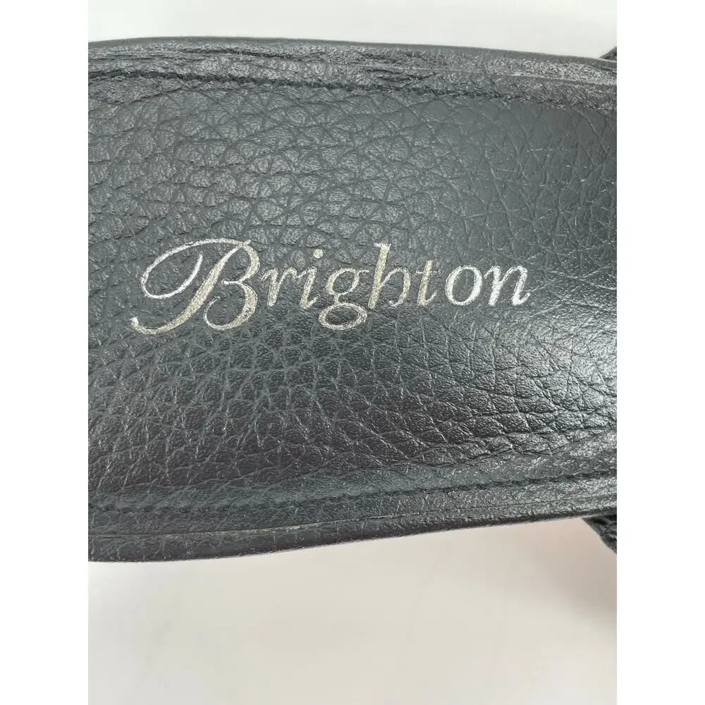 Brighton Tamijo Croc Wedge Heels, Black,‎ Sz. 9 1/2 M, Casual Office Career